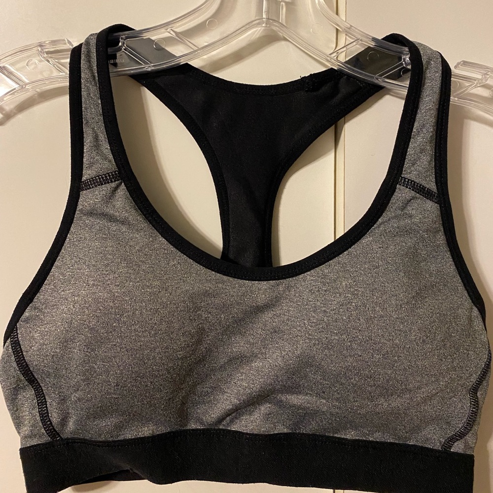 Power Core Sports Bra Size S Like New Excellent Condition Gray W/Black
